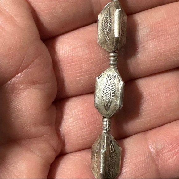 Sterling 925 Silver Fish & Bubbles Beaded Charm Bracelet 7.5” Length 13 g - Picture 3 of 12